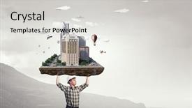  Presentation with project - Amazing PPT theme having project is within his grasp backdrop and a light gray colored foreground