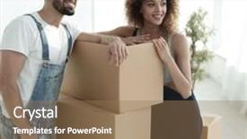  Presentation with next - Audience pleasing presentation theme consisting of project life - couple standing next to boxes backdrop and a coral colored foreground