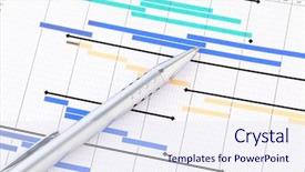  Presentation with project management - Slide deck having project management background and a sky blue colored foreground