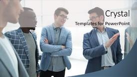  Presentation with project manager - PPT layouts with project manager and the business background and a light gray colored foreground