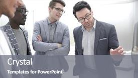  Presentation with project manager - PPT theme consisting of project manager and the business background and a gray colored foreground