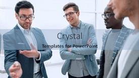  Presentation with project manager - PPT theme consisting of project-manager-and-the-business background and a light blue colored foreground