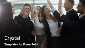  Presentation with project manager meeting - Presentation theme having project-manager-asks-questions background and a black colored foreground