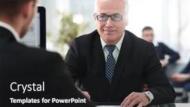  Presentation with project manager - PPT layouts with project-manager-conducts-an-interview background and a black colored foreground