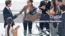  Presentation with project manager - Theme with project manager welcomes the new background and a tawny brown colored foreground