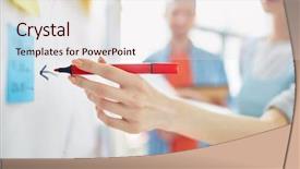  Presentation with project manager meeting - Theme having project offer - close-up of professional manager drawing background and a lemonade colored foreground