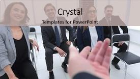  Presentation with financial report - PPT layouts consisting of project offer - discussing corporate financial report background and a light gray colored foreground