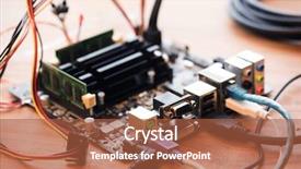  Presentation with mother board - Slide set featuring project or testing bare computer background and a red colored foreground