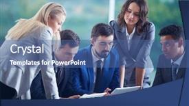  Presentation with work life balance scales business - Theme enhanced with project plan - elegant business partners planning work background and a ocean colored foreground