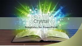  Presentation with food service planning - Presentation theme enhanced with project-planning-inscription-coming-out background and a soft green colored foreground