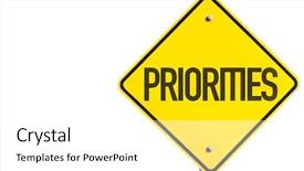  Presentation with blank whiteboard isolated on white - Cool new presentation theme with project prioritization - priorities sign isolated on white backdrop and a white colored foreground