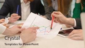  Presentation with trading - Theme having project risk - employees having meeting in office background and a lemonade colored foreground