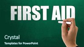  Presentation with first aid - Beautiful PPT layouts featuring project riski - first aid backdrop and a  colored foreground