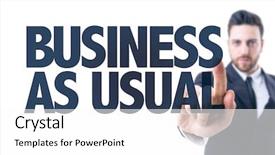  Presentation with 3d man business leader - Cool new slide deck with project status - business man pointing the text backdrop and a white colored foreground