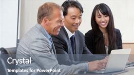  Presentation with diverse group of children reading - Cool new PPT theme with project team meeting - diverse group of businesspeople working backdrop and a gray colored foreground