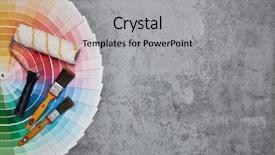 Presentation with construction design - Cool new PPT layouts with project tempates - color palette guide and painting backdrop and a light gray colored foreground
