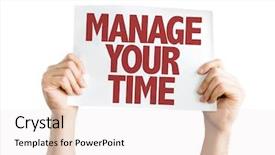  Presentation with time - Theme having project timeline - manage your time placard isolated background and a sky blue colored foreground