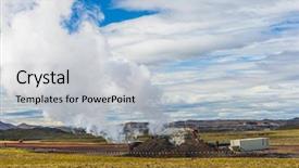  Presentation with geothermal energy - Slides with project to study geothermal energy background and a light gray colored foreground