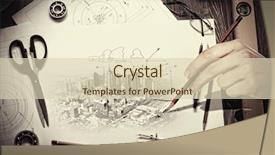  Presentation with hand tools - PPT layouts consisting of project with set of tools background and a soft green colored foreground