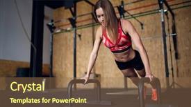  Presentation with bare breasted woman - Theme with projectile - picture of young woman doing background and a tawny brown colored foreground