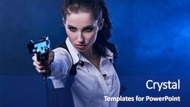  Presentation with tactics - Slides with projectile - special tactics sexy woman holding background and a navy blue colored foreground
