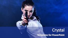 Presentation with tactics - PPT layouts featuring projectile - special tactics sexy woman holding background and a ocean colored foreground