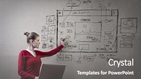  Presentation with web - Colorful theme enhanced with projecting a new web site backdrop and a gray colored foreground