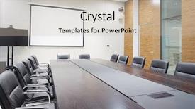  Presentation with office room - Theme consisting of projector - modern office meeting room interior background and a soft green colored foreground