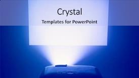 Presentation with projector - PPT layouts with projector in action with illuminated background and a light blue colored foreground