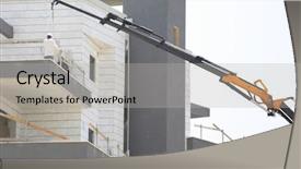  Presentation with new office - PPT theme having projects pipeline - construction of a new residential background and a light gray colored foreground