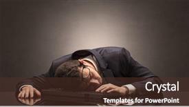  Presentation with workplace - Audience pleasing slides consisting of projet de fin d etude - young businessman fell asleep backdrop and a  colored foreground