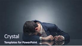  Presentation with equality in the workplace - Presentation design with extra work - young businessman fell asleep background and a tawny brown colored foreground