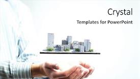  Presentation with development - Presentation enhanced with projet urbain - new development project mixed media background and a white colored foreground