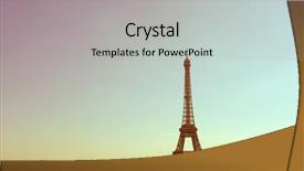  Presentation with eiffel tower paris france - Amazing PPT theme having prominence - eiffel tower nickname la dame backdrop and a light gray colored foreground