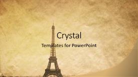  Presentation with eiffel tower paris france - Slide deck with back view close up portrait of a fit women body holding barbell isolated on a white background background and a light gray colored foreground