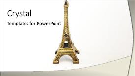  Presentation with notre dame de paris france - Presentation design with prominence - metal eiffel tower nickname la background and a white colored foreground