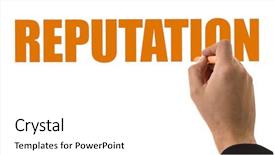  Presentation with reputation - Presentation design with prominence - reputation background and a white colored foreground