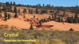  Presentation with sand dunes - Slide deck with prominence - reserve coral pink sand dunes background and a  colored foreground