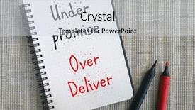  Presentation with deliver - Slide set enhanced with promise over deliver background and a  colored foreground