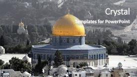  Presentation with jerusalem - Slides having promised land - dome of the rock background and a gray colored foreground