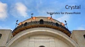  Presentation with jewish synagogue - Colorful presentation enhanced with promised land - top of hurva synagogue backdrop and a light blue colored foreground