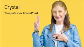  Presentation with age related disorders - Slide set enhanced with promises - beautiful middle age mature woman background and a  colored foreground