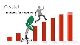  Presentation with promotion - Amazing PPT layouts having promotion-concept-with-businessman-ejected backdrop and a white colored foreground