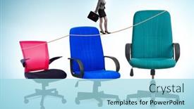  Presentation with promotion - Slides consisting of promotion-concept-with-businessman background and a light blue colored foreground