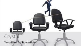  Presentation with promotion - Presentation design featuring promotion-concept-with-businessman background and a light gray colored foreground