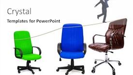  Presentation with promotion - Slide deck with promotion-concept-with-businessman background and a white colored foreground