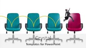  Presentation with promotion - Slide deck consisting of promotion-concept-with-office-chairs background and a white colored foreground
