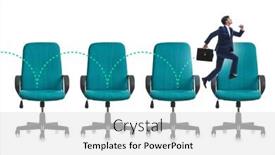  Presentation with promotion - Presentation having promotion-concept-with-office-chairs background and a white colored foreground