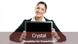  Presentation with laptop blank screen - Amazing slide deck having promotion isolated on white background backdrop and a  colored foreground