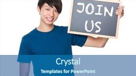  Presentation with asian nurse helps a man - Presentation theme consisting of promotion proposal - asian man hold with blackboard background and a ocean colored foreground